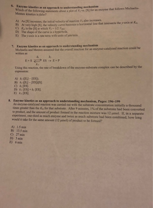 Solved Chapter 6 Enzymes 1. How enzymes work Enzymes are