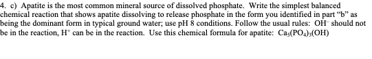 Solved 4. Phosphate is an important nutrient for both plants | Chegg.com