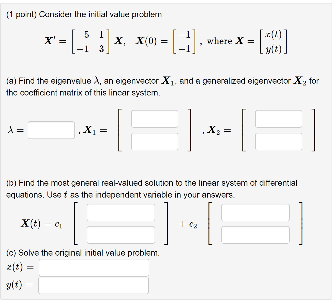 Solved Consider the initial value | Chegg.com