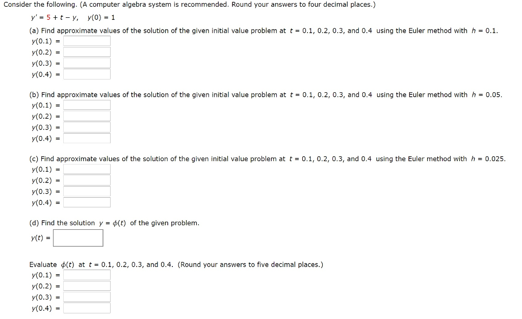 Solved Consider the following. (A computer algebra system is | Chegg.com
