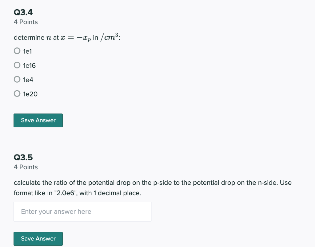 Solved Q3 20 Points = Consider a Si PN junction. Ni 1010 | Chegg.com