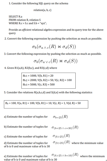 Solved 1. Consider the expression of the following