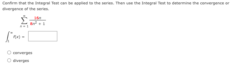 Solved Confirm that the Integral Test can be applied to the | Chegg.com