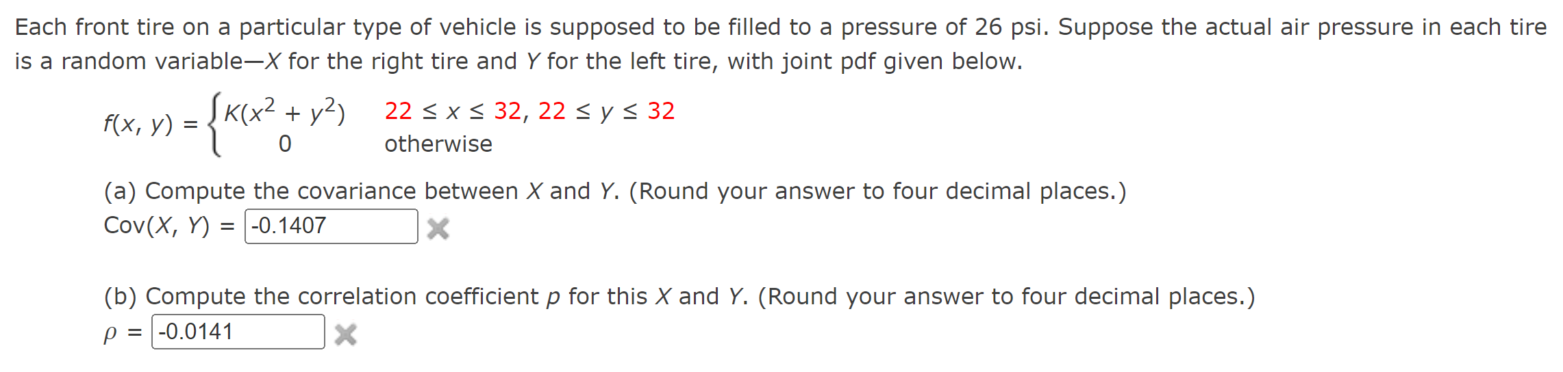 Solved Each front tire on a particular type of vehicle is | Chegg.com