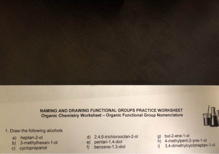 Functional Group Practice Worksheet