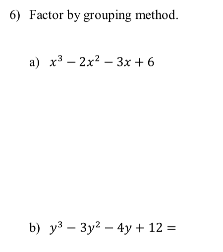 Solved 5) Factor Quadratic Trinomials Type 1: X2 + Bx + C = | Chegg.com