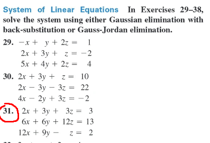 Solved System of Linear Equations In Exercises 29–38, solve | Chegg.com