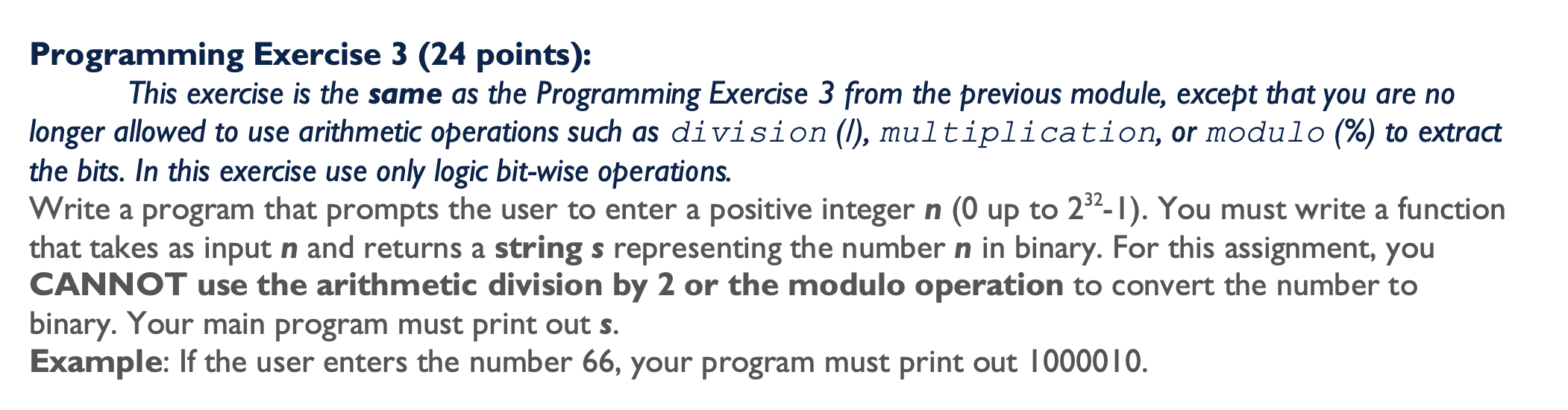 Solved Programming Exercise 3 (24 Points): This Exercise Is | Chegg.com