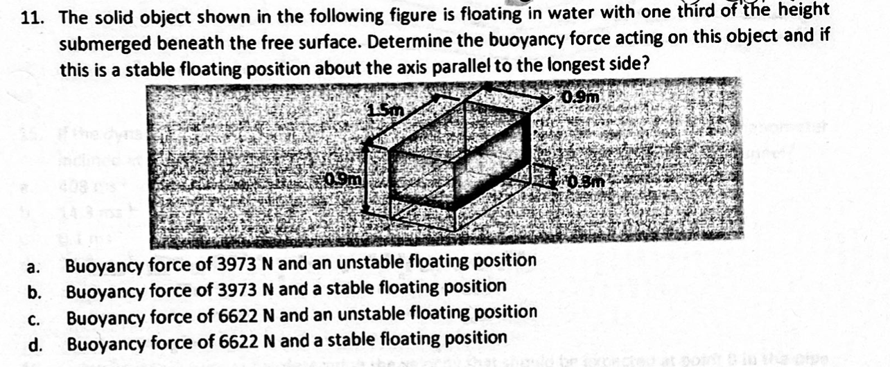Solved 11. The solid object shown in the following figure is | Chegg.com