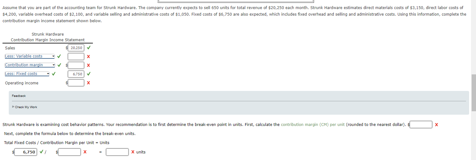 Solved contribution margin income statement shown below. | Chegg.com ...