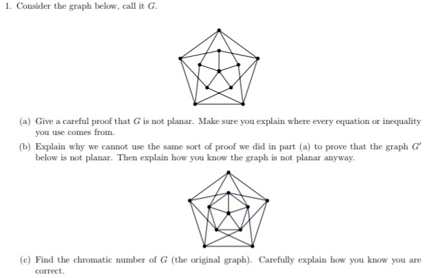 Solved 1. Consider the graph below, call it G (a) Give a | Chegg.com