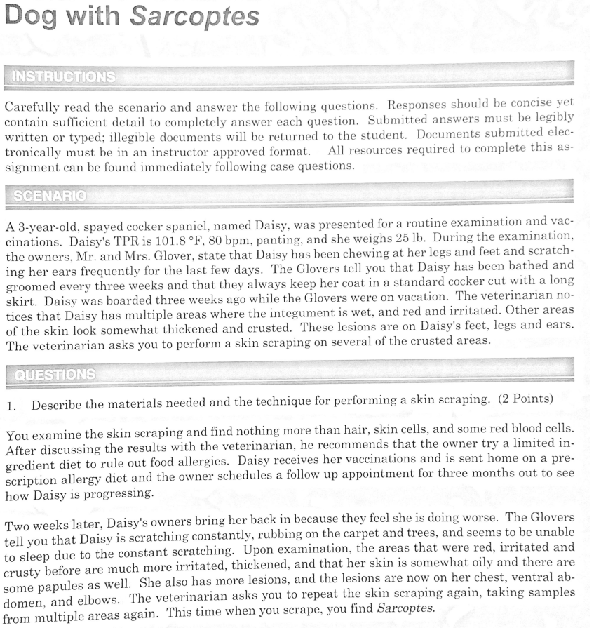 Solved Carefully read the scenario and answer the following | Chegg.com