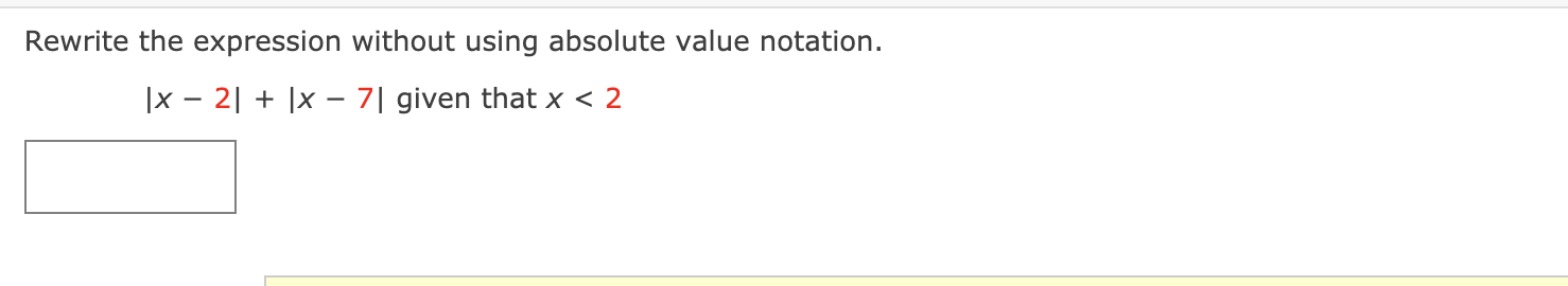 Solved Rewrite The Expression Without Using Absolute Value