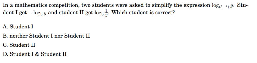 Solved In a mathematics competition, two students were asked | Chegg.com