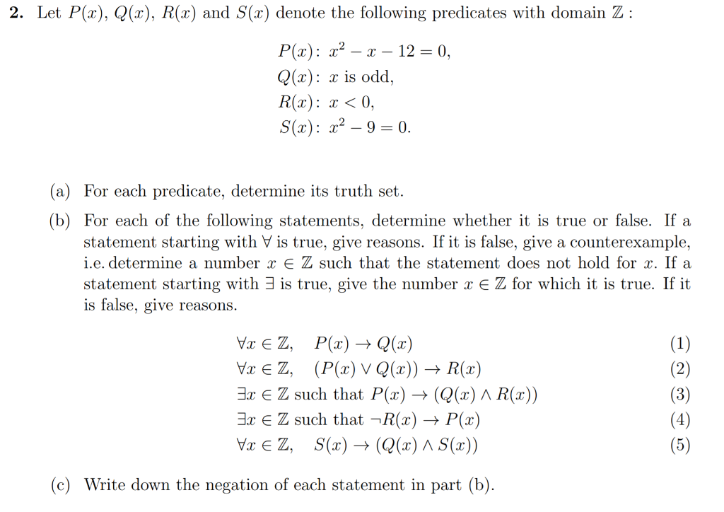 Solved 2 Let P X Q X R X And S X Denote The Follow Chegg Com