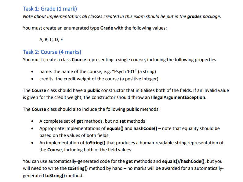 Solved Overview Your task is to develop classes to model | Chegg.com