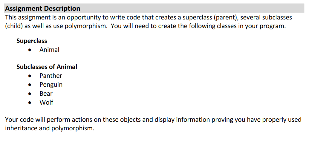 Solved Assignment Description This assignment is an | Chegg.com