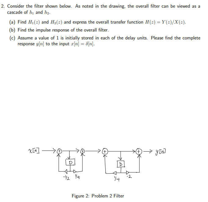 Solved 2. Consider the filter shown below. As noted in the | Chegg.com