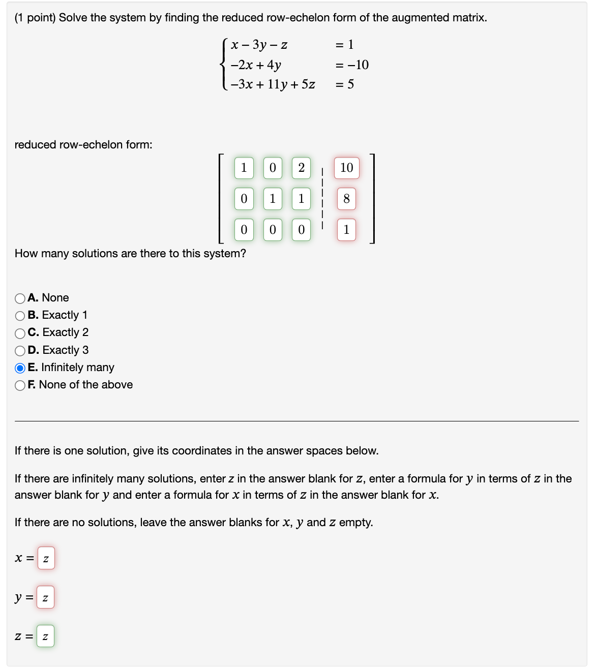 solved-solve-the-following-system-using-augmented-matrix-chegg