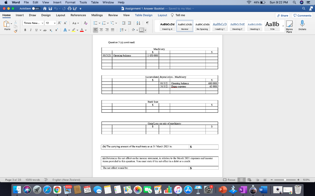 Solved Word File Edit View Insert Format Tools AutoSave ABS- | Chegg.com