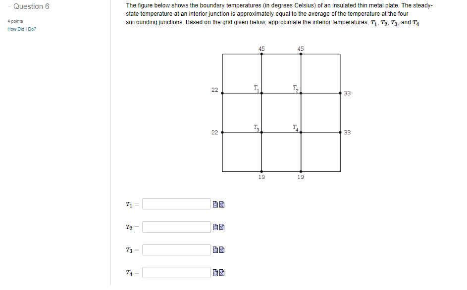 Solved The figure below shows the boundary temperatures (in | Chegg.com
