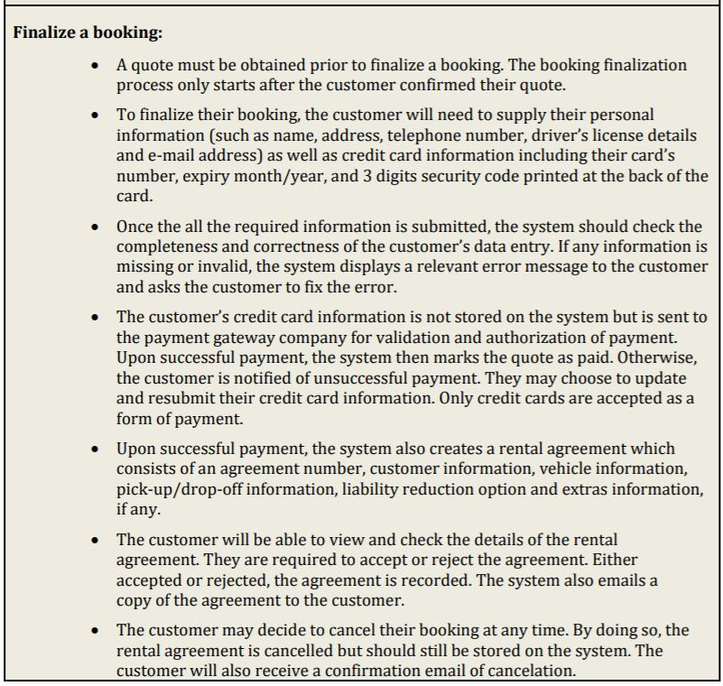 Solved Develop an activity diagram for the finalize a | Chegg.com