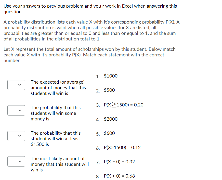 Solved Use your answers to previous problem and you r work | Chegg.com