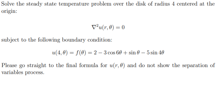 Solved Solve the steady state temperature problem over the | Chegg.com