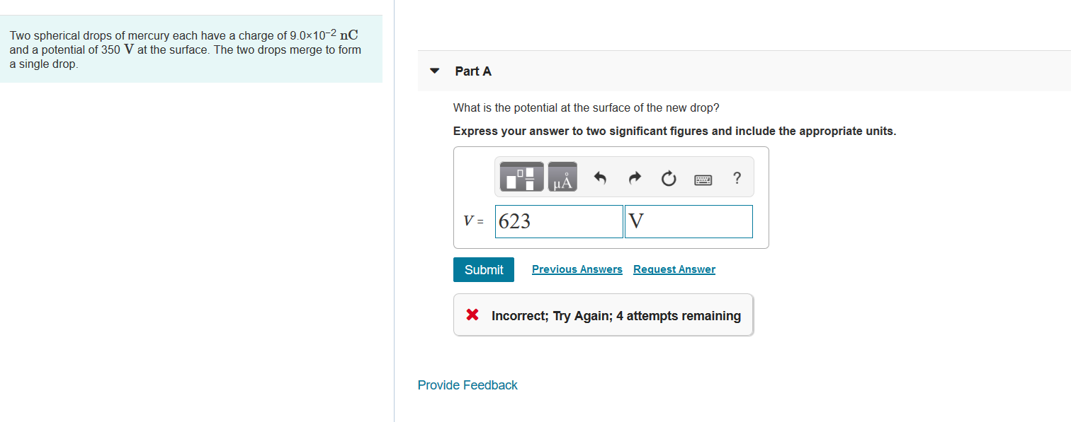 Solved Two spherical drops of mercury each have a charge of | Chegg.com