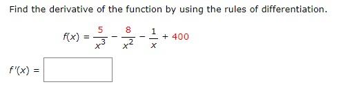 Solved Find the derivative of the function by using the | Chegg.com