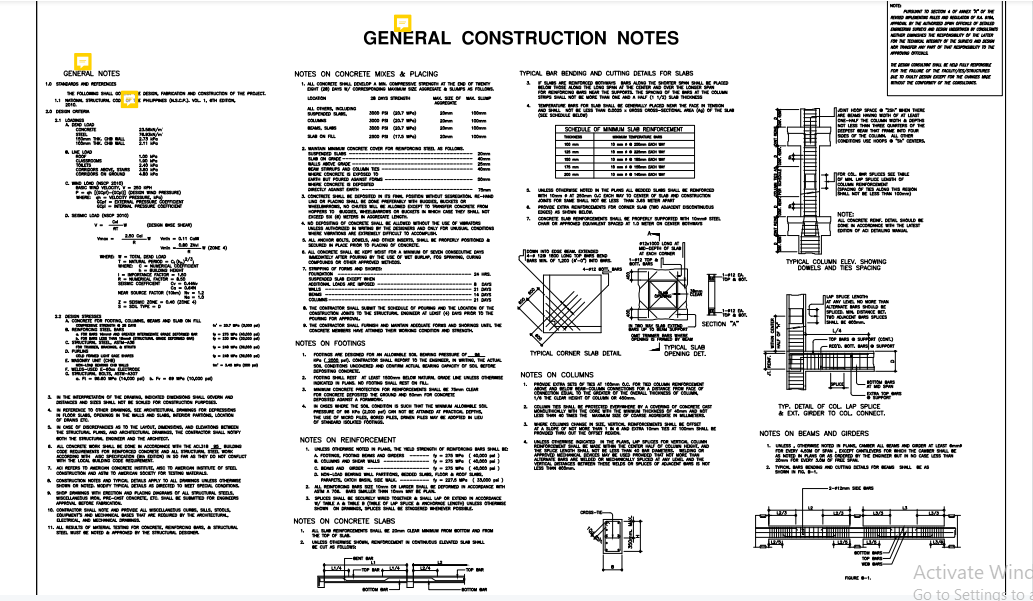 General notes