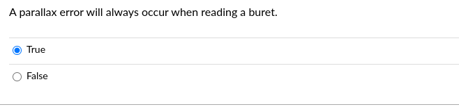 Solved A parallax error will always occur when reading a | Chegg.com