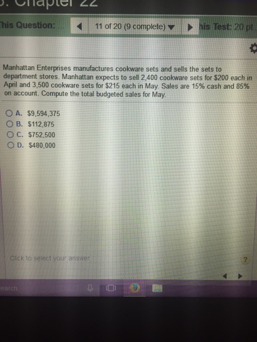 Solved Manhattan enterprises manufactures cookware sets and