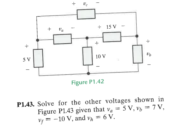 Solved Vc 15 V 10 V 1 Figure P1 42 P1 43 So Chegg Com