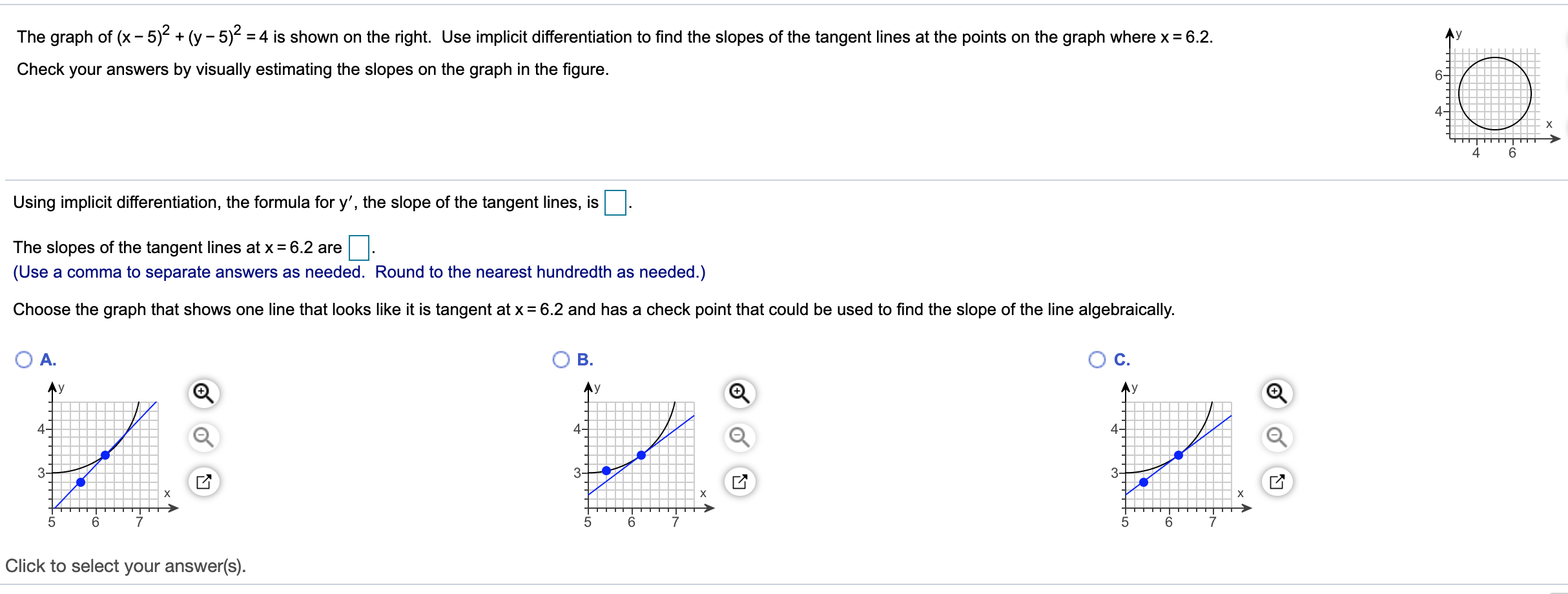 Solved The Graph Of X 5 2 Y 5 2 4 Is Shown On The Chegg Com