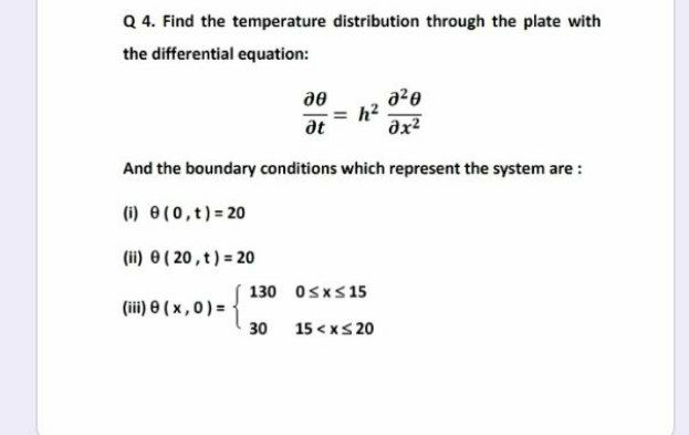 Solved Q4. Find the temperature distribution through the | Chegg.com