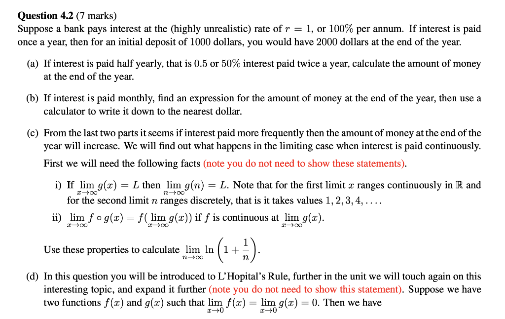 solved-question-4-2-7-marks-suppose-a-bank-pays-interest-chegg