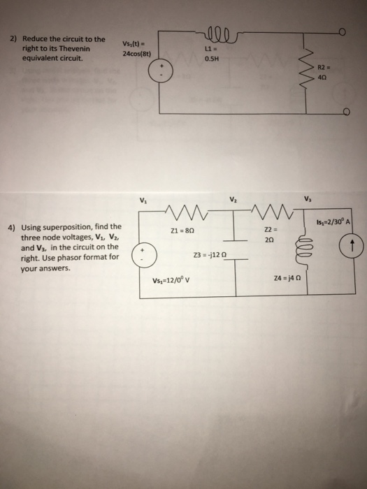 Solved Reduce the circuit to the right to its Thevenin | Chegg.com