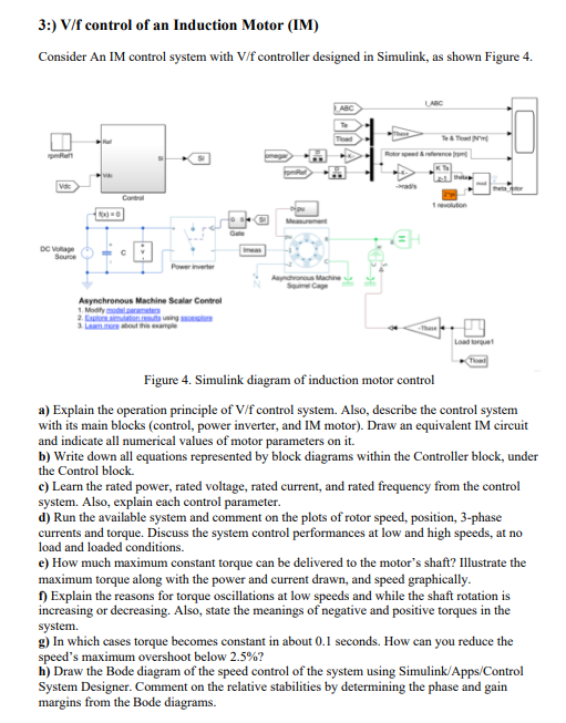 Solved 3:) V/f control of an Induction Motor (IM) Consider | Chegg.com