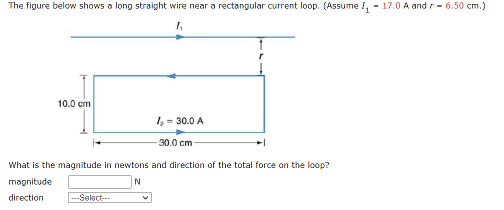 Solved The figure below shows a long straight wire near a | Chegg.com