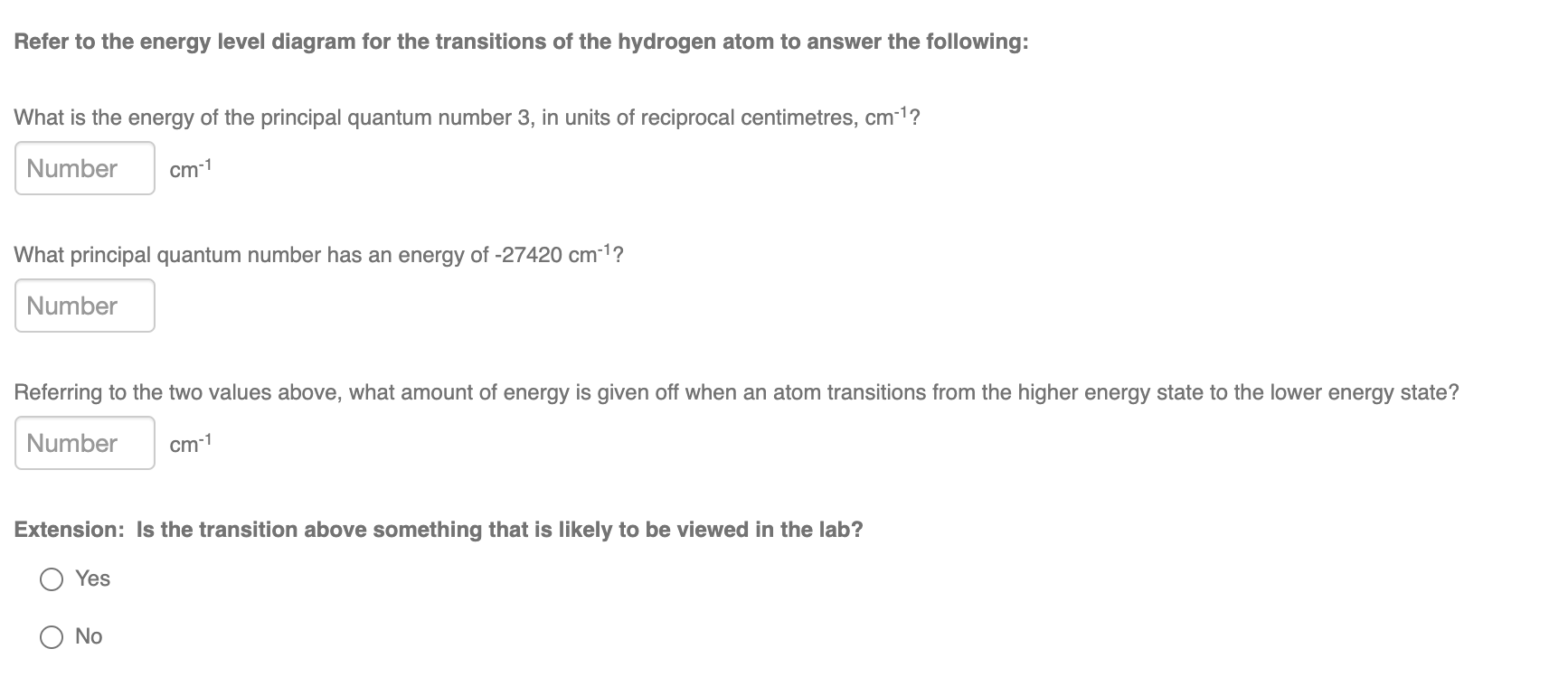 Solved Refer to the energy level diagram for the transitions | Chegg.com