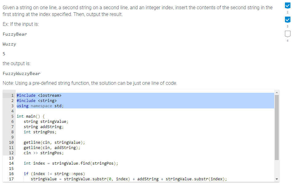 Solved Given A String On One Line A Second String On A Chegg Com