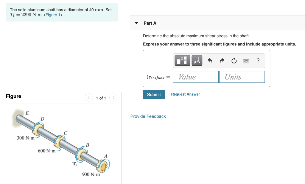 Solved The solid aluminum shaft has a diameter of 40 mm. Set | Chegg.com