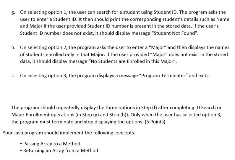 Solved Write a Java Program to manage student information of | Chegg.com
