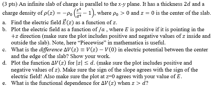 Solved 4. Consider an infinite slab (extending in y and x