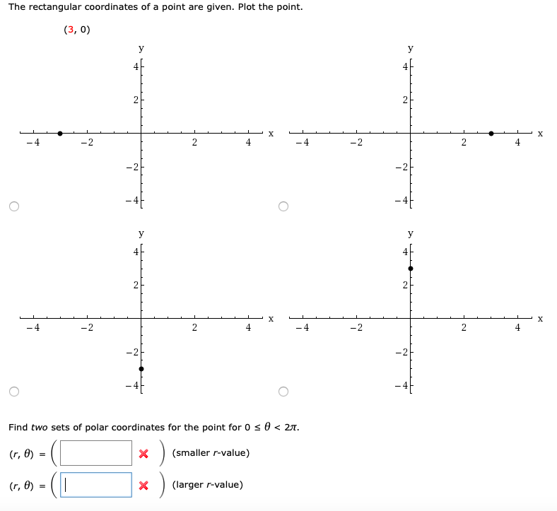 Solved The Rectangular Coordinates Of A Point Are Given. | Chegg.com