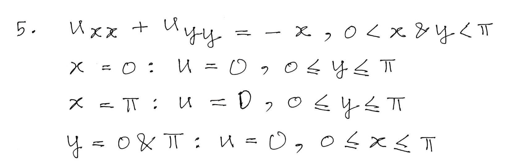 uxx+uyy=−x,0 | Chegg.com