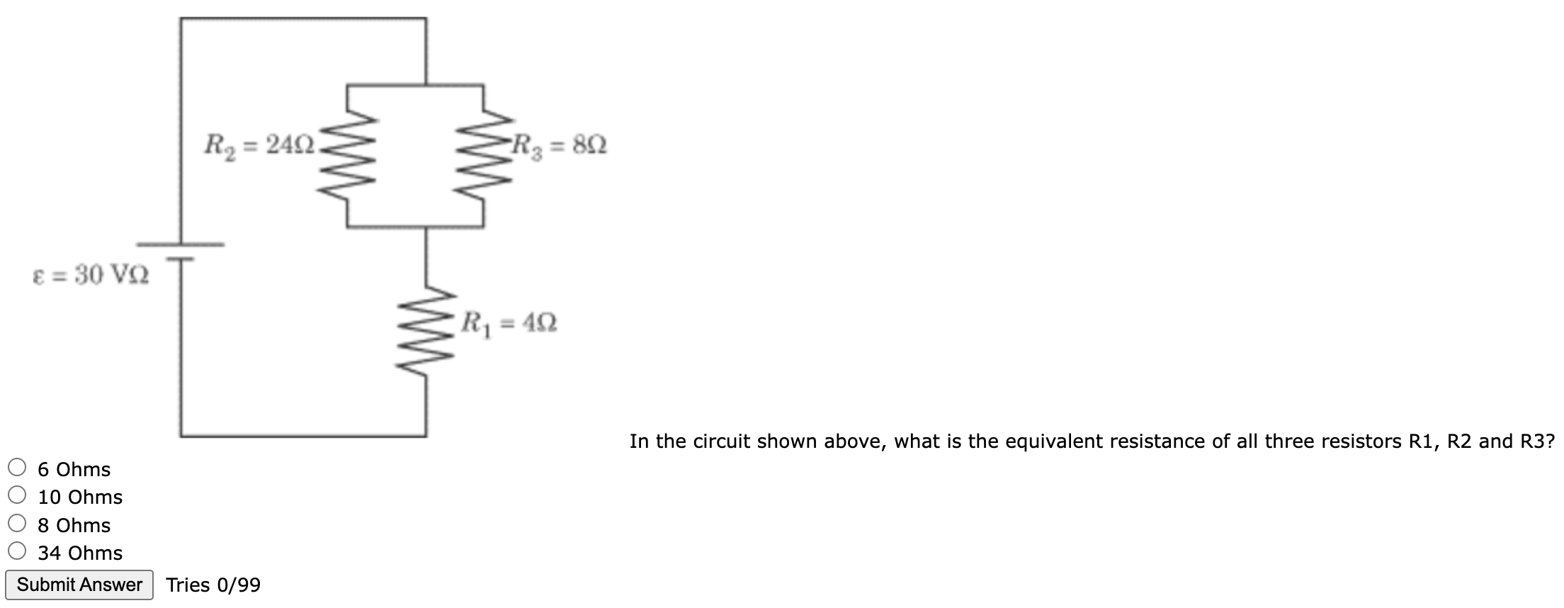 Solved ר the circuit shown above, what is the equivalent | Chegg.com