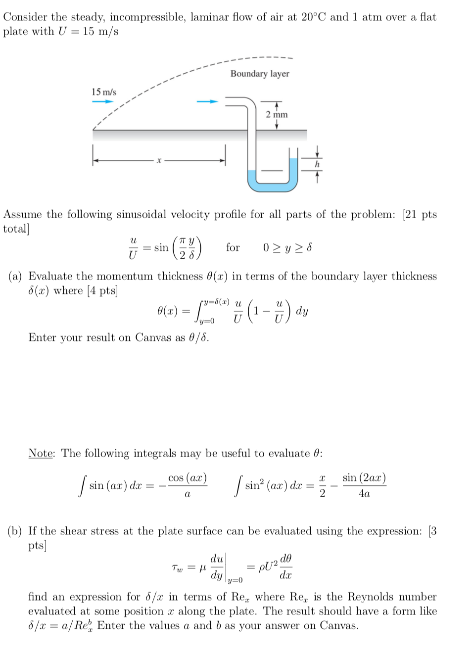 Solved Consider the steady, incompressible, laminar flow of | Chegg.com