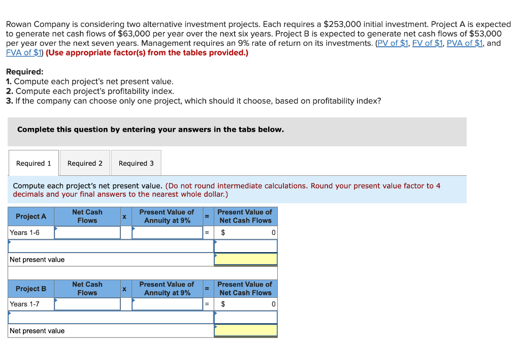 Solved Rowan Company Is Considering Two Alternative | Chegg.com